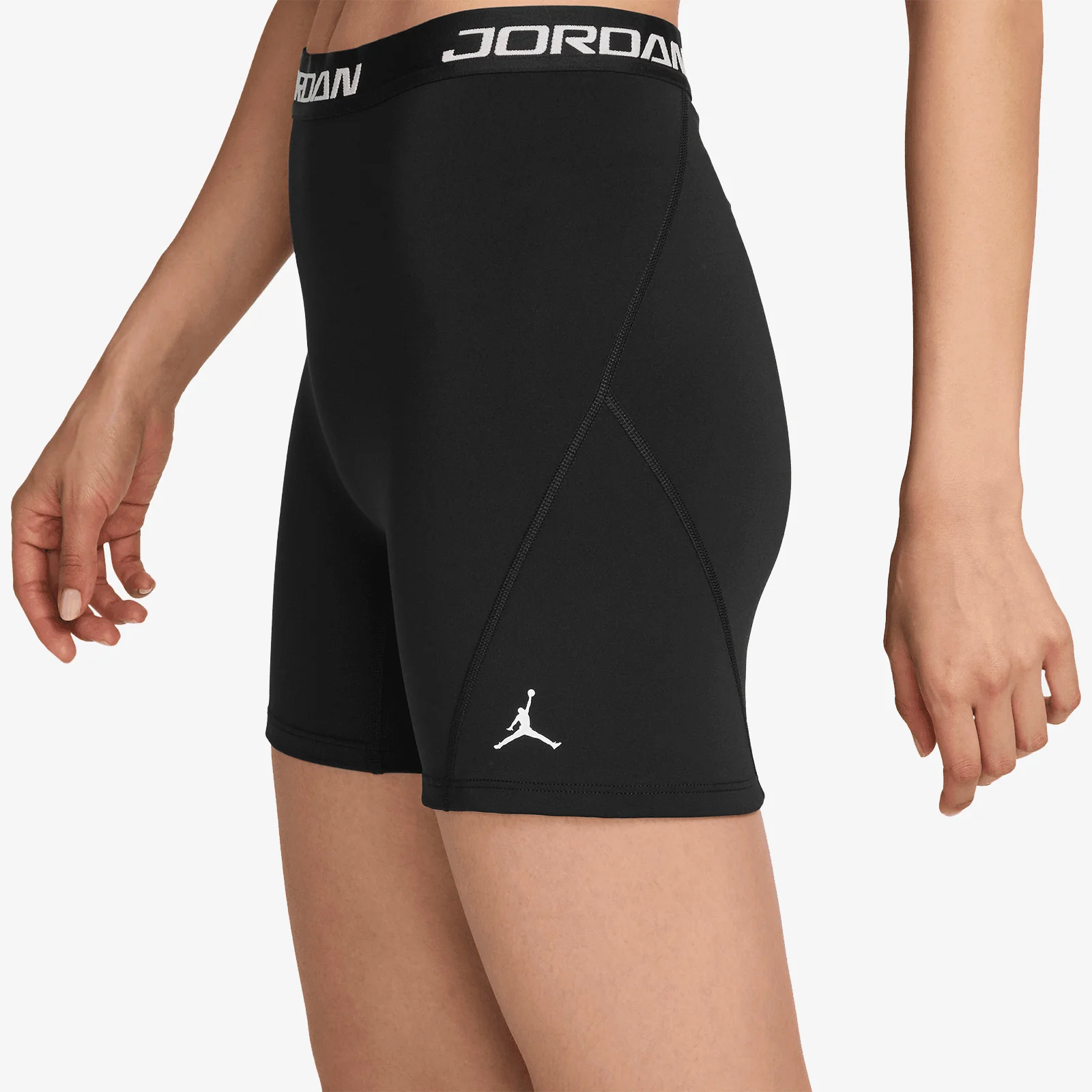 Sport Essentials Dri-FIT High-Waisted 5" Women's Shorts - Black/White - Image 4