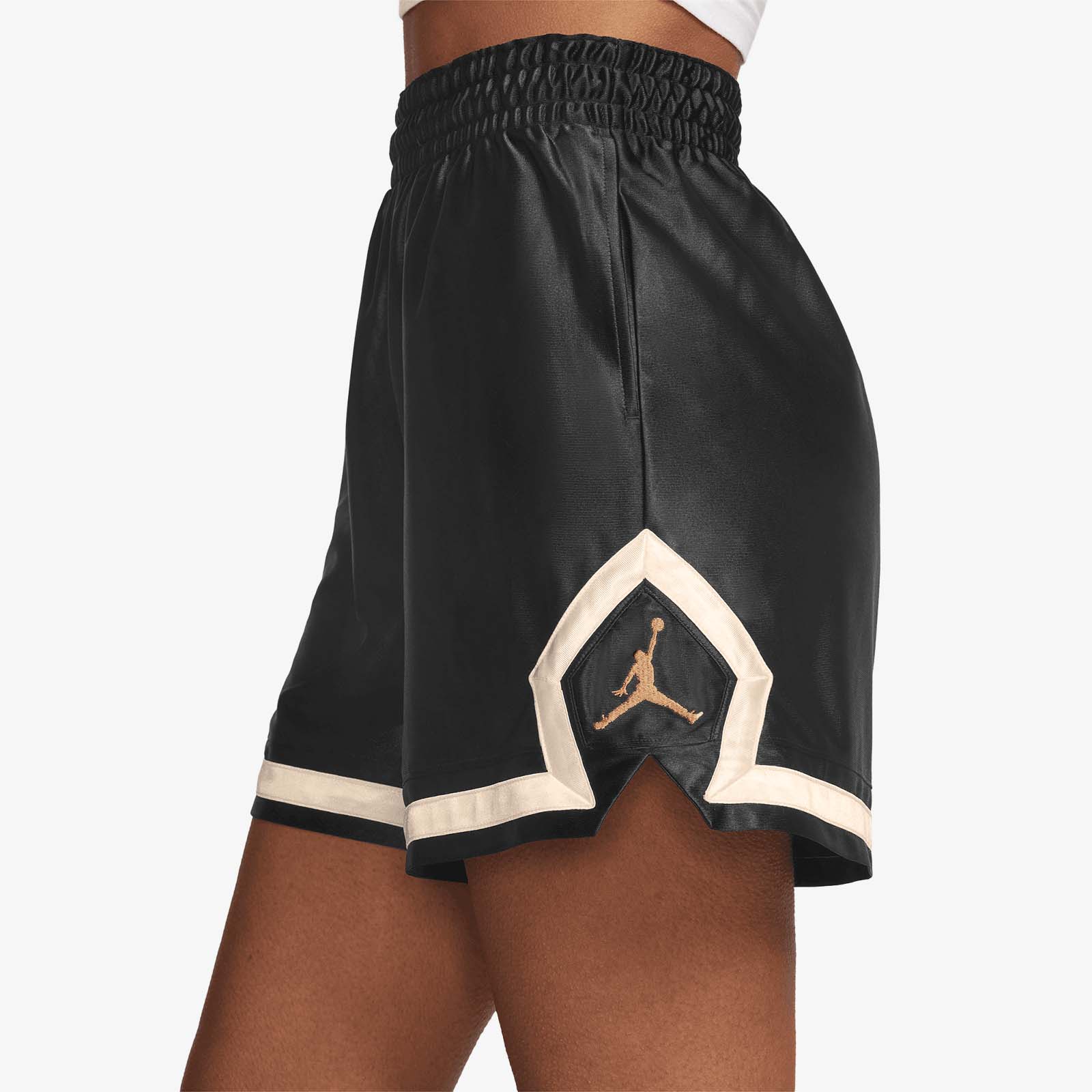 Sport Women's Dri-FIT 4" Diamond Shorts - Black/Metallic Gold - Image 3