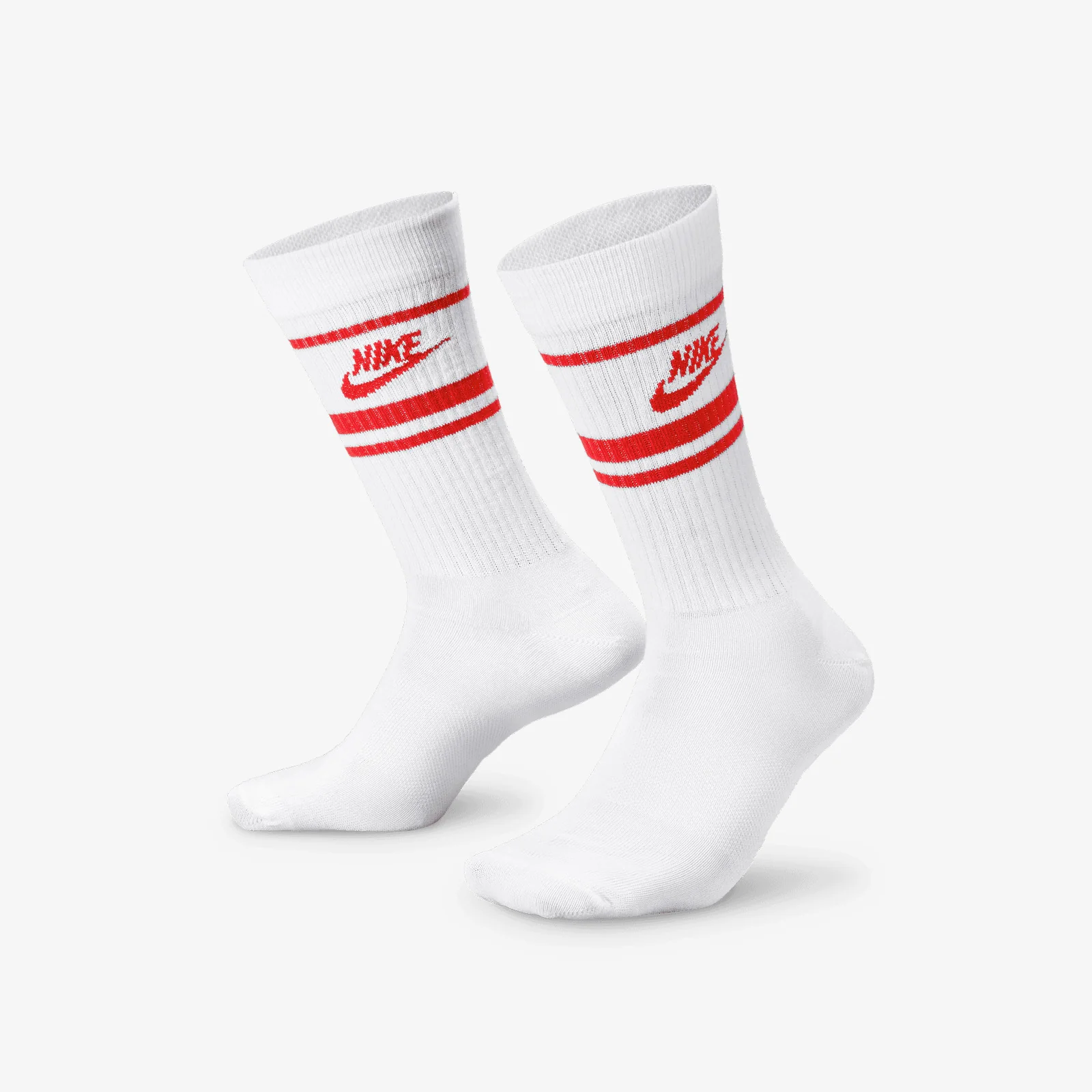 Sportswear Dri-FIT Everyday Essential Crew Socks (3 Pairs) - White/University Red - Image 3