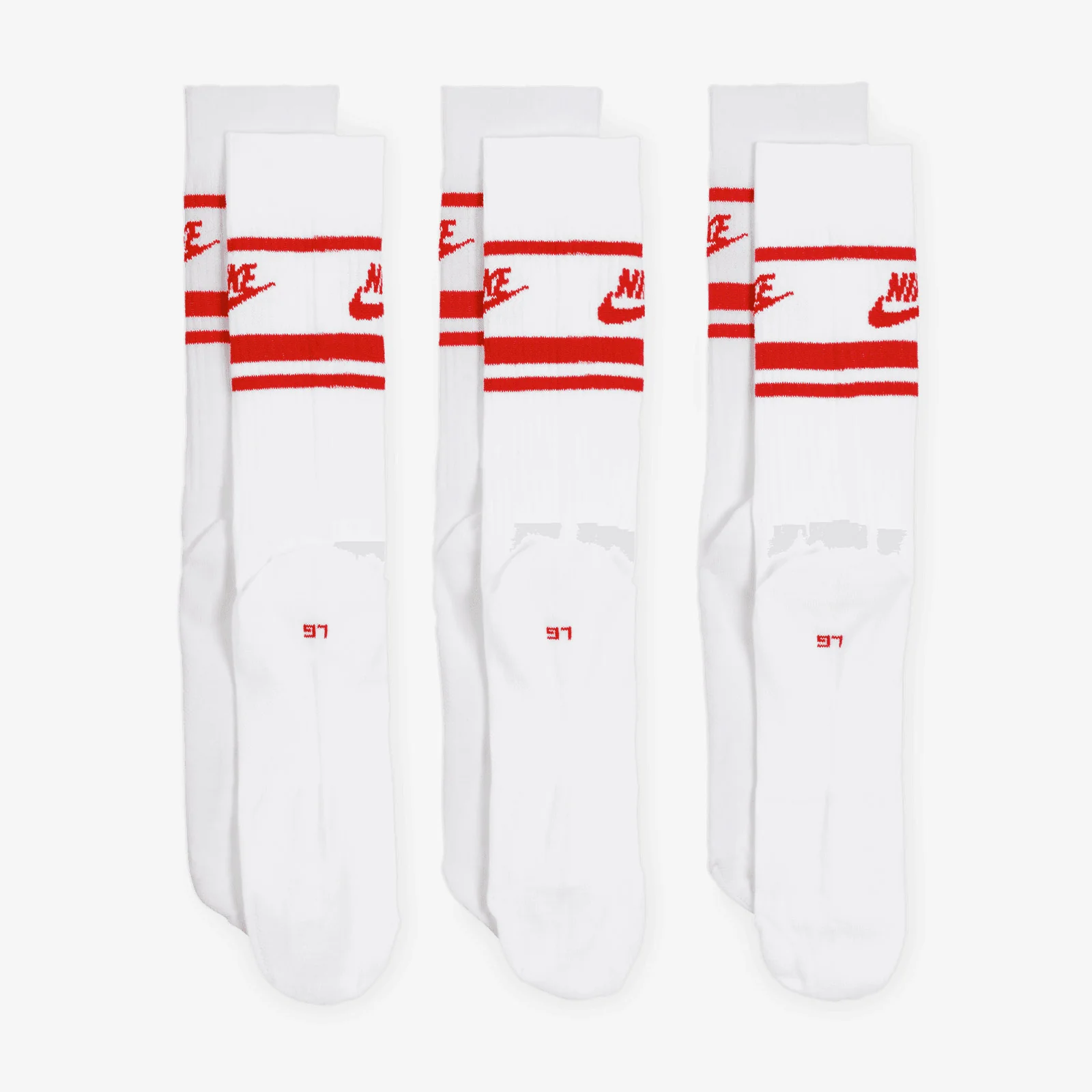 Sportswear Dri-FIT Everyday Essential Crew Socks (3 Pairs) - White/University Red - Image 5
