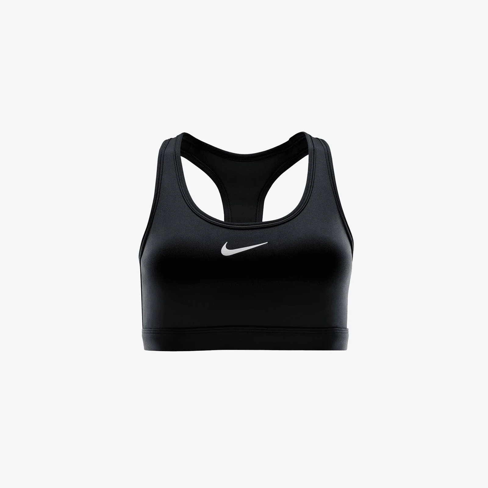Swoosh Medium-Support Padded Bra - Black/White - Image 3