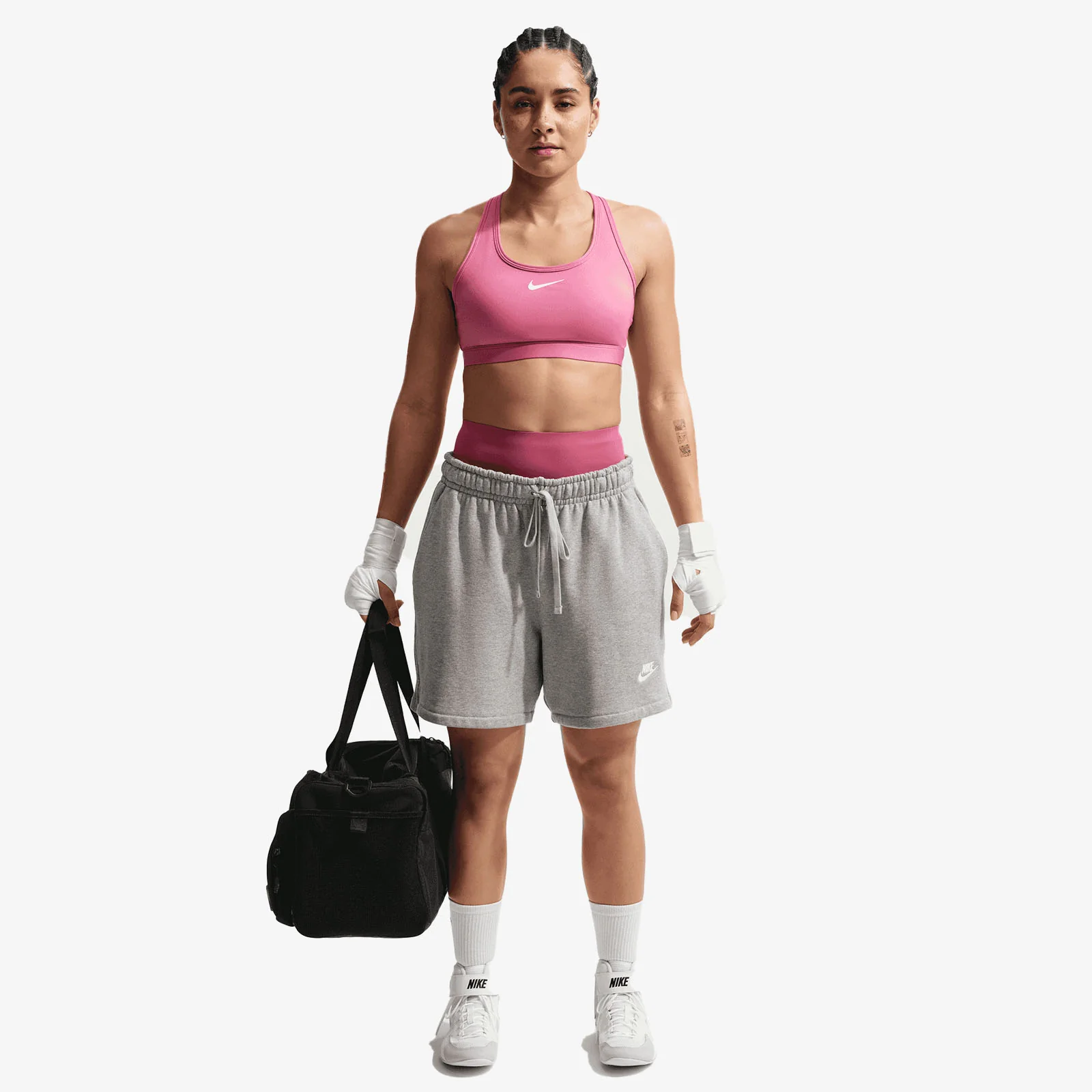 Swoosh Medium-Support Padded Bra - Peony