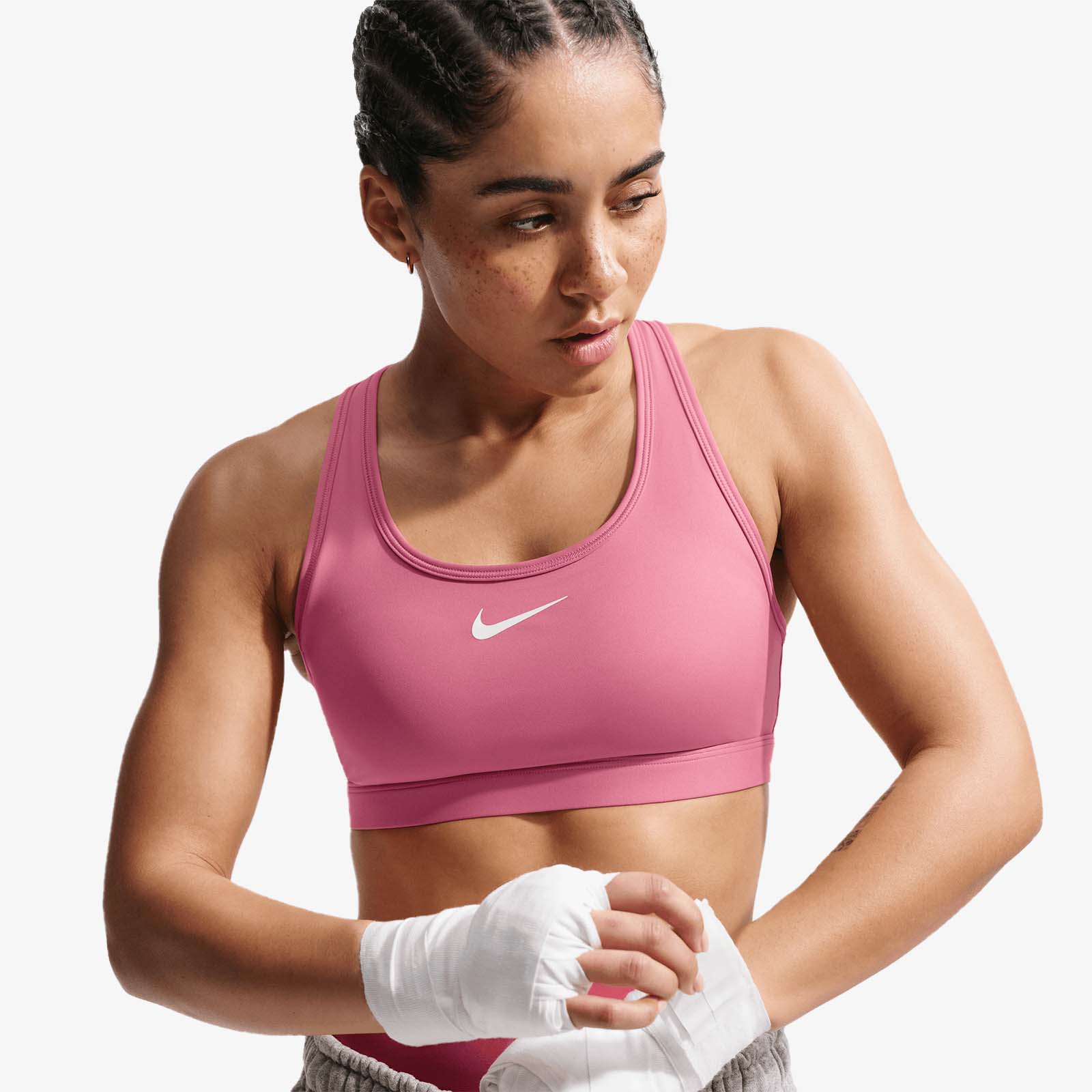 Swoosh Medium-Support Padded Bra - Peony - Image 3