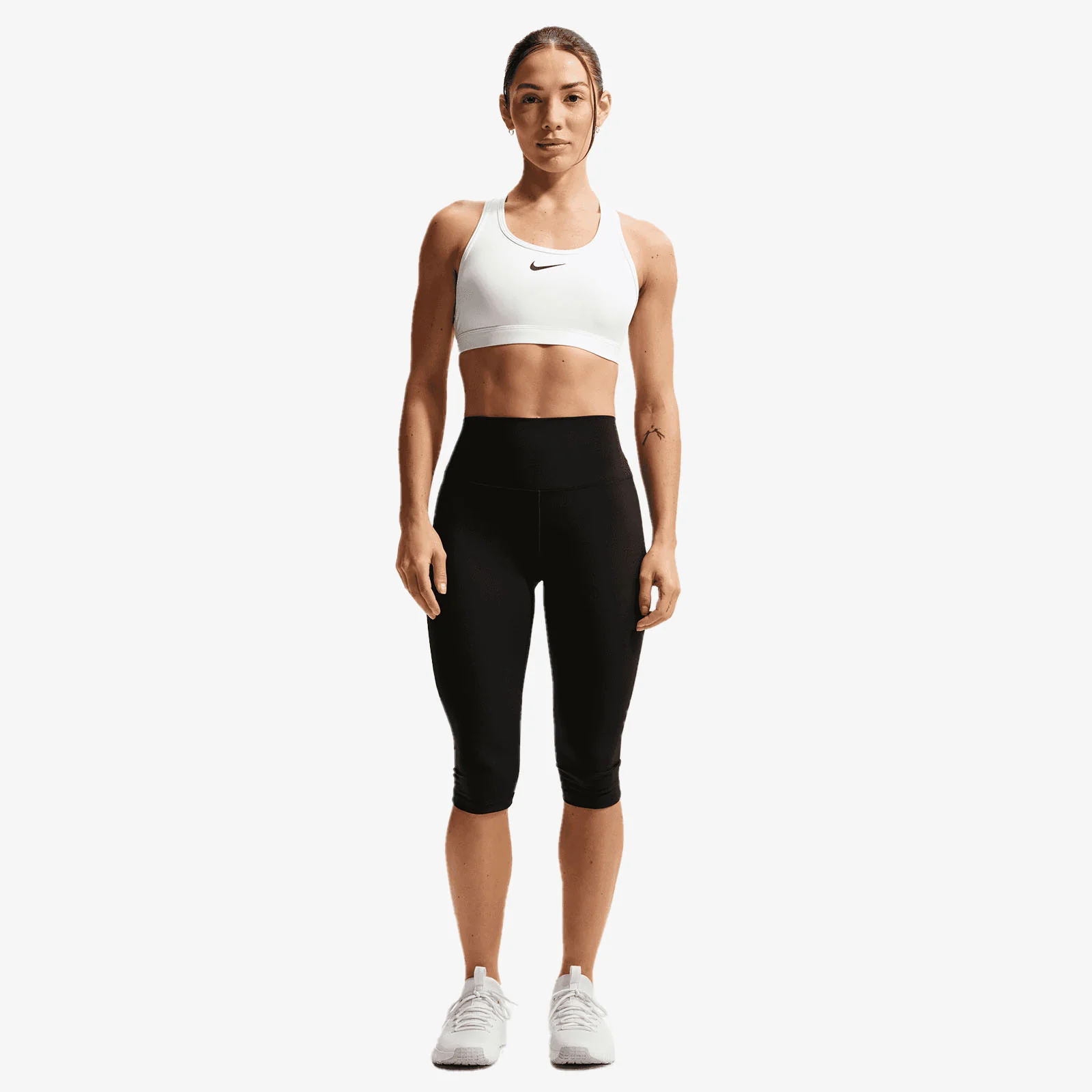 Swoosh Medium-Support Padded Bra - White/Black