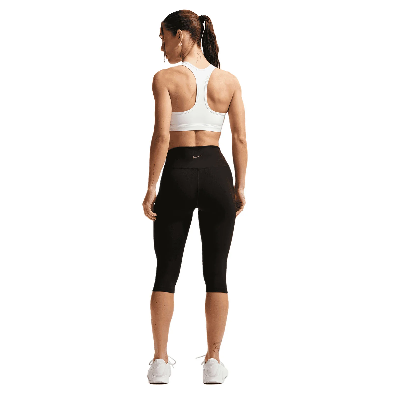 Swoosh Medium-Support Padded Bra - White/Black - Image 2