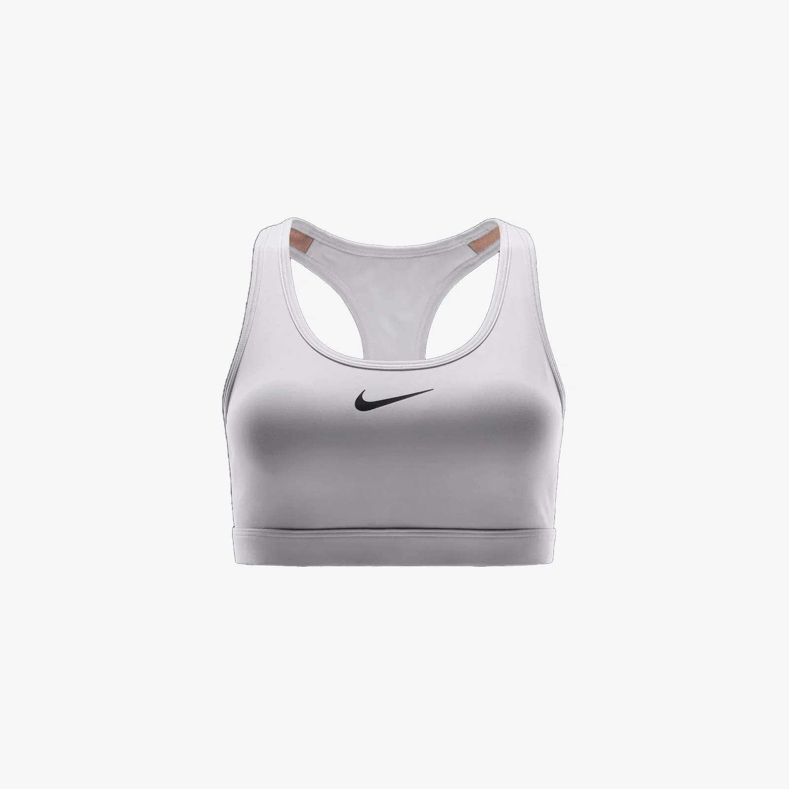 Swoosh Medium-Support Padded Bra - White/Black - Image 3
