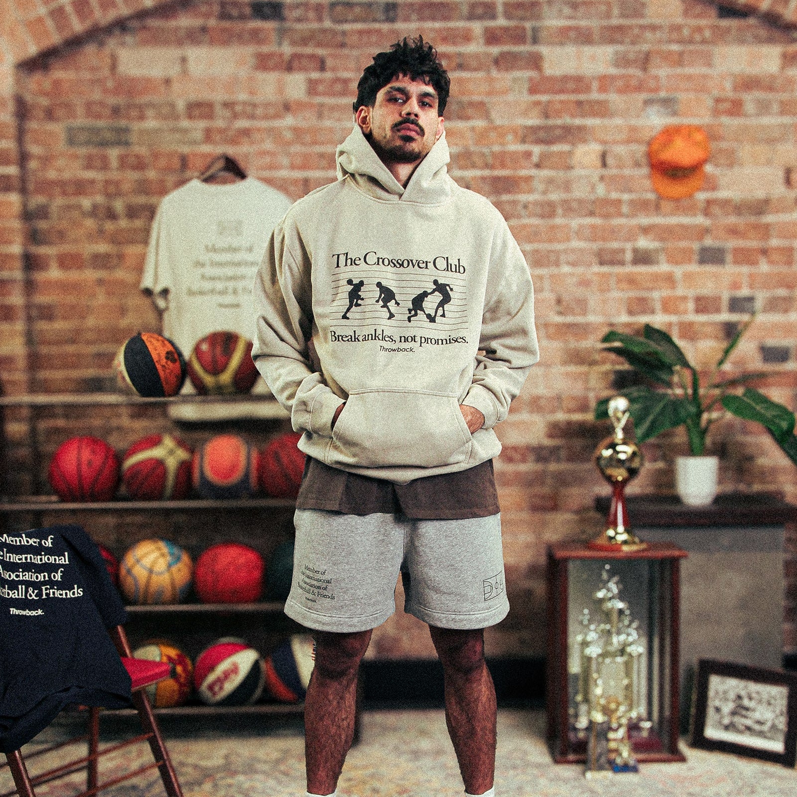 The Crossover Club Hoodie - Faded Sand - Image 3