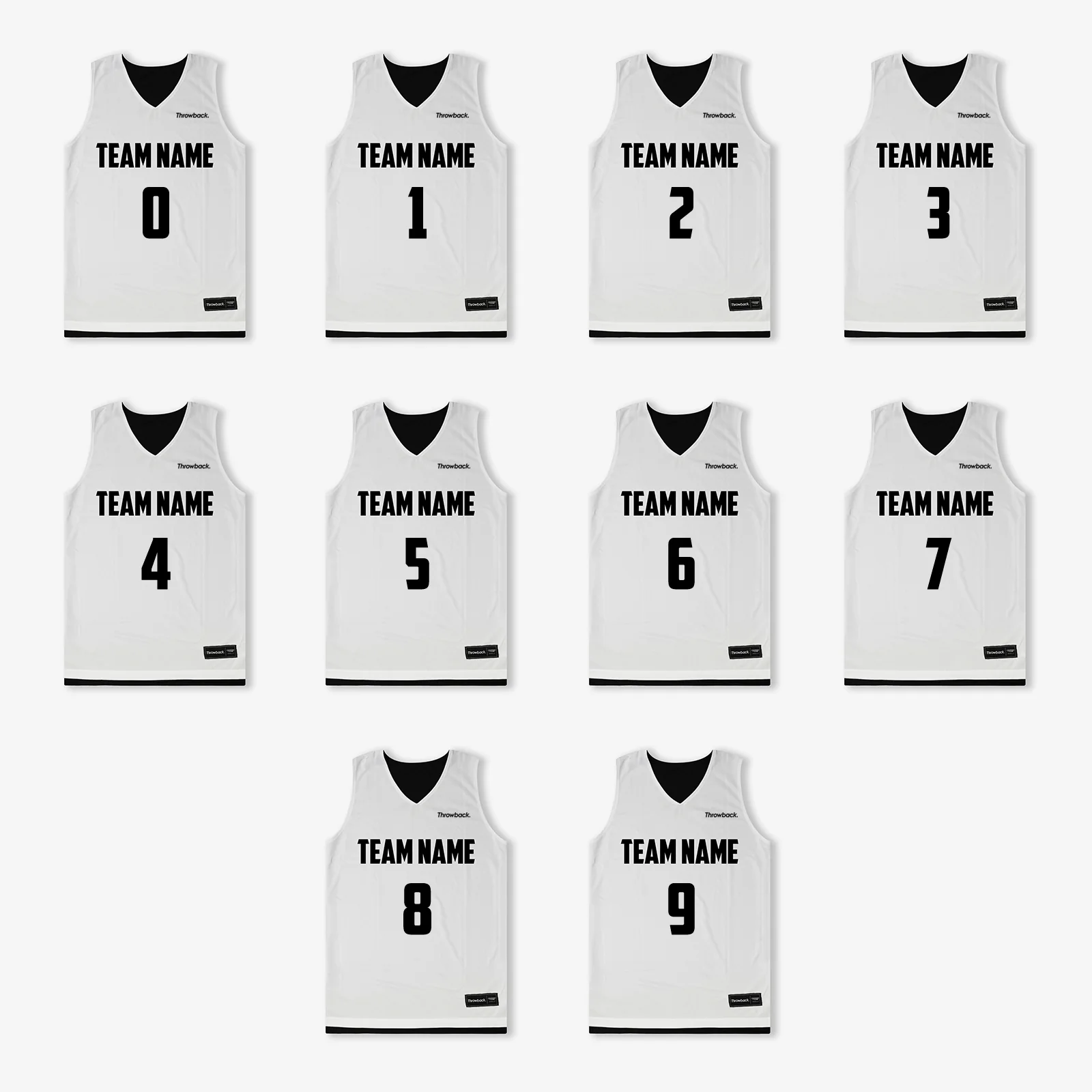 Elite Game Reversible Jerseys (Team Pack) - Black/White - Image 5
