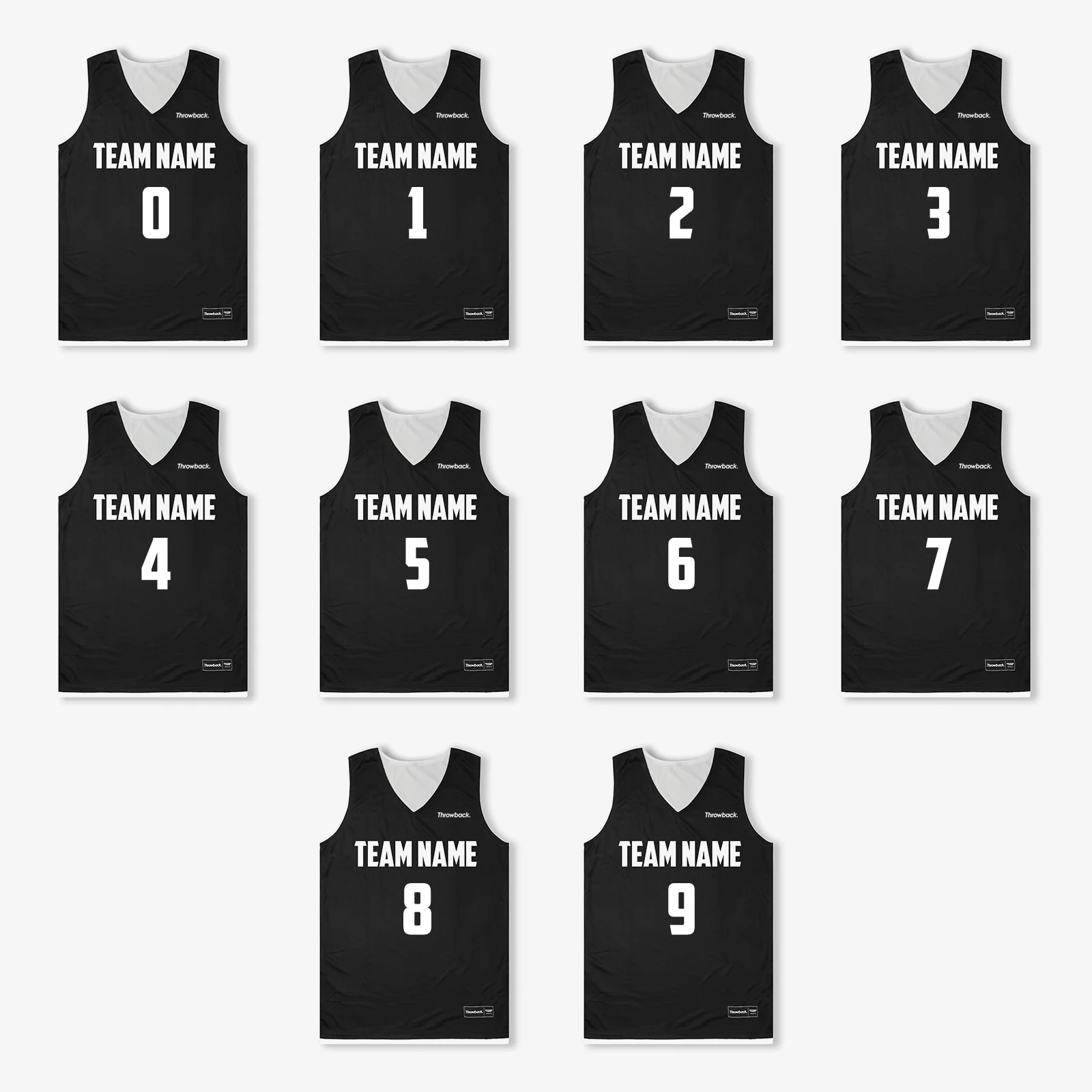 Elite Game Reversible Jerseys (Team Pack) - Black/White - Image 6