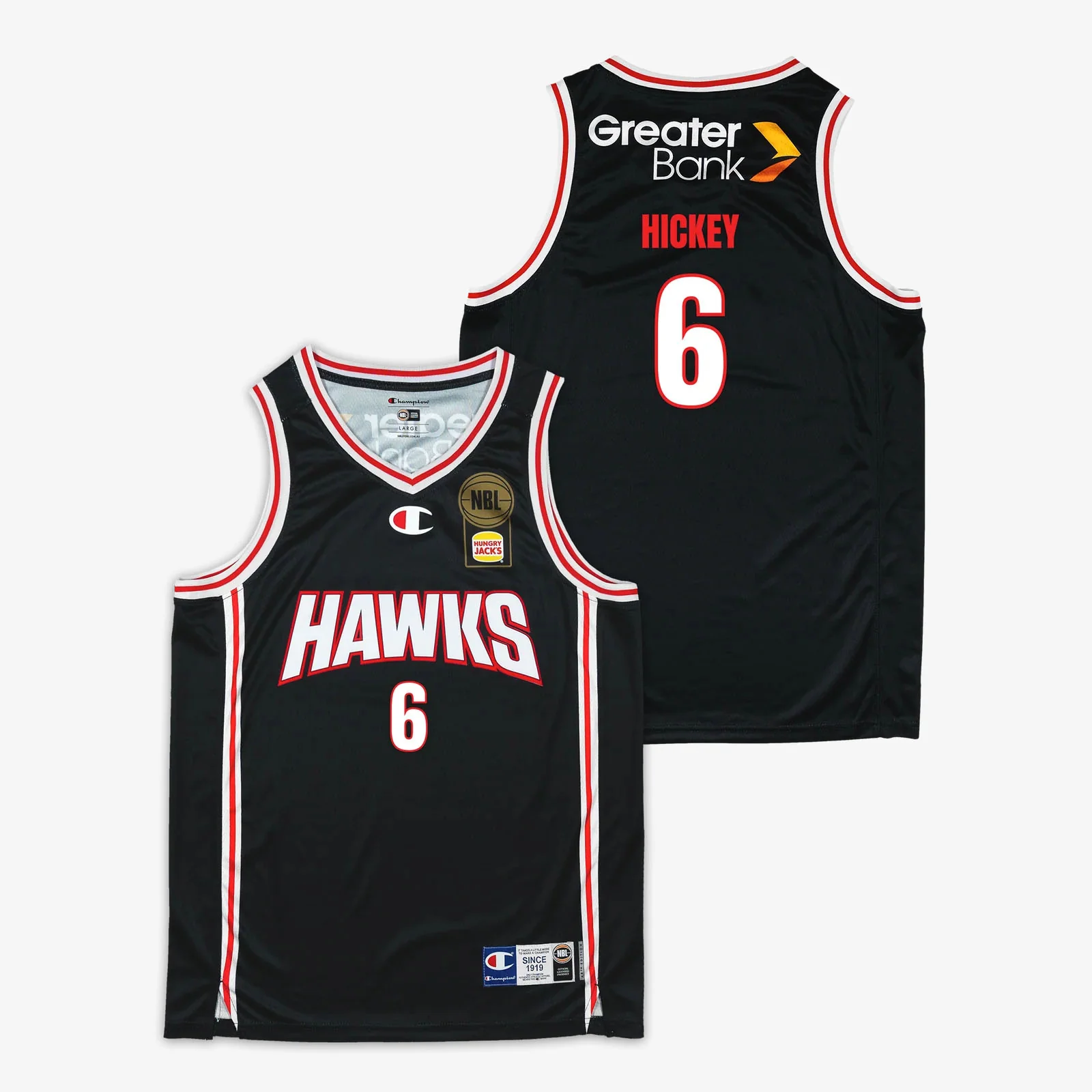 Will Hickey Illawarra Hawks 2025 NBL Primary Jersey - Black - Image 4