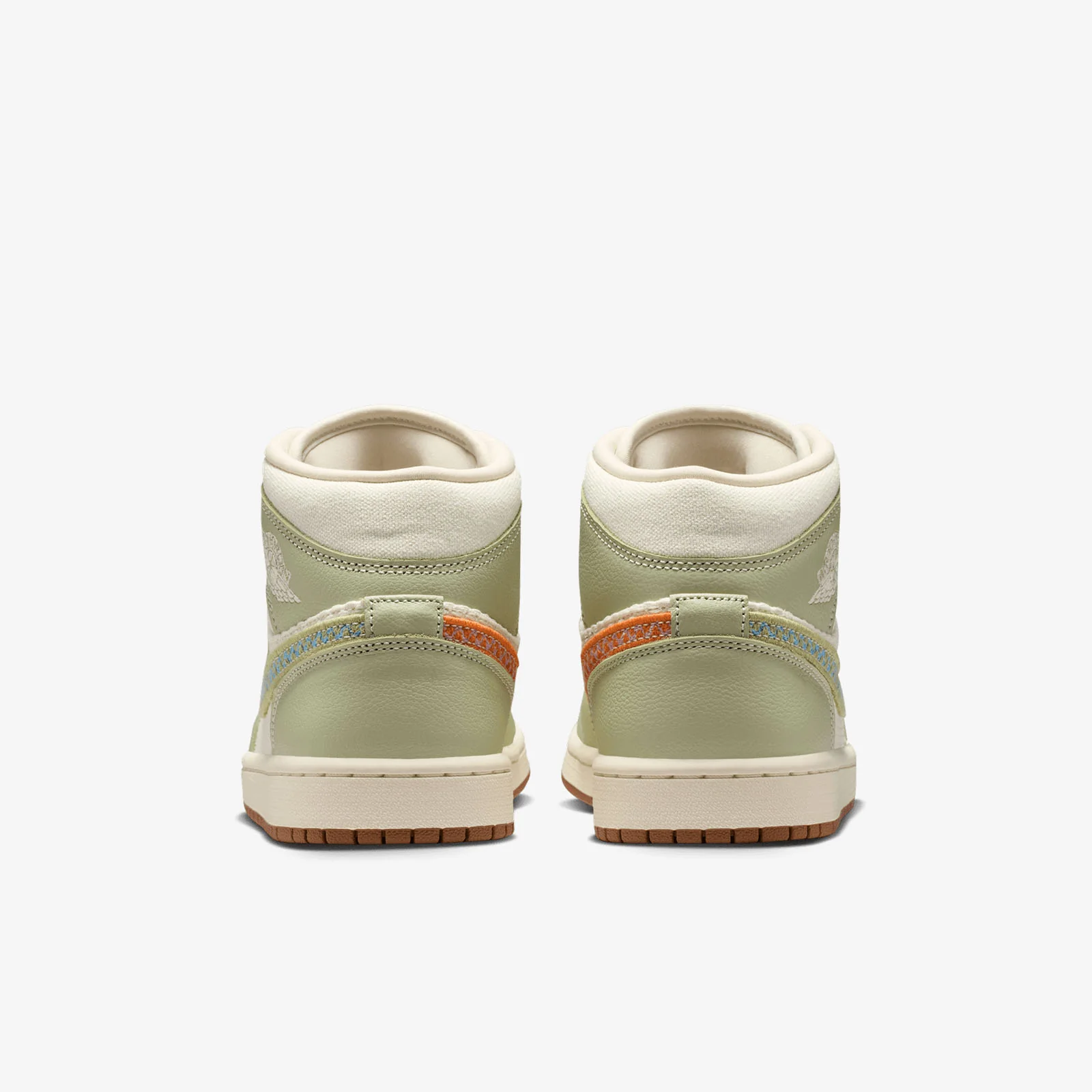 Women's Air Jordan 1 Mid SE - Olive Aura/Pearl White-Lawn - Image 3