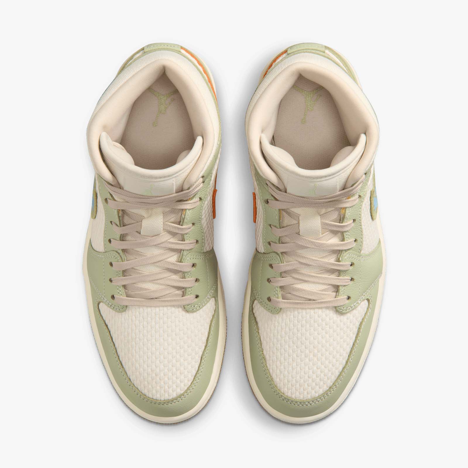 Women's Air Jordan 1 Mid SE - Olive Aura/Pearl White-Lawn - Image 4