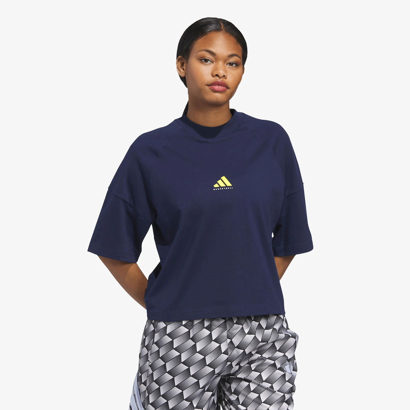 Women's Basketball Boxy Tee - Navy - Image 2