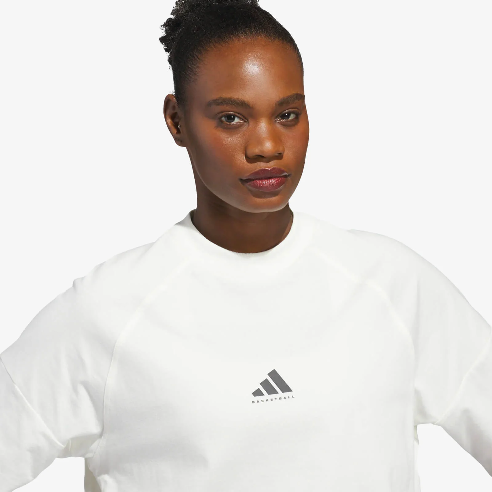 Womens Basketball Boxy Tee - Off White - Image 3