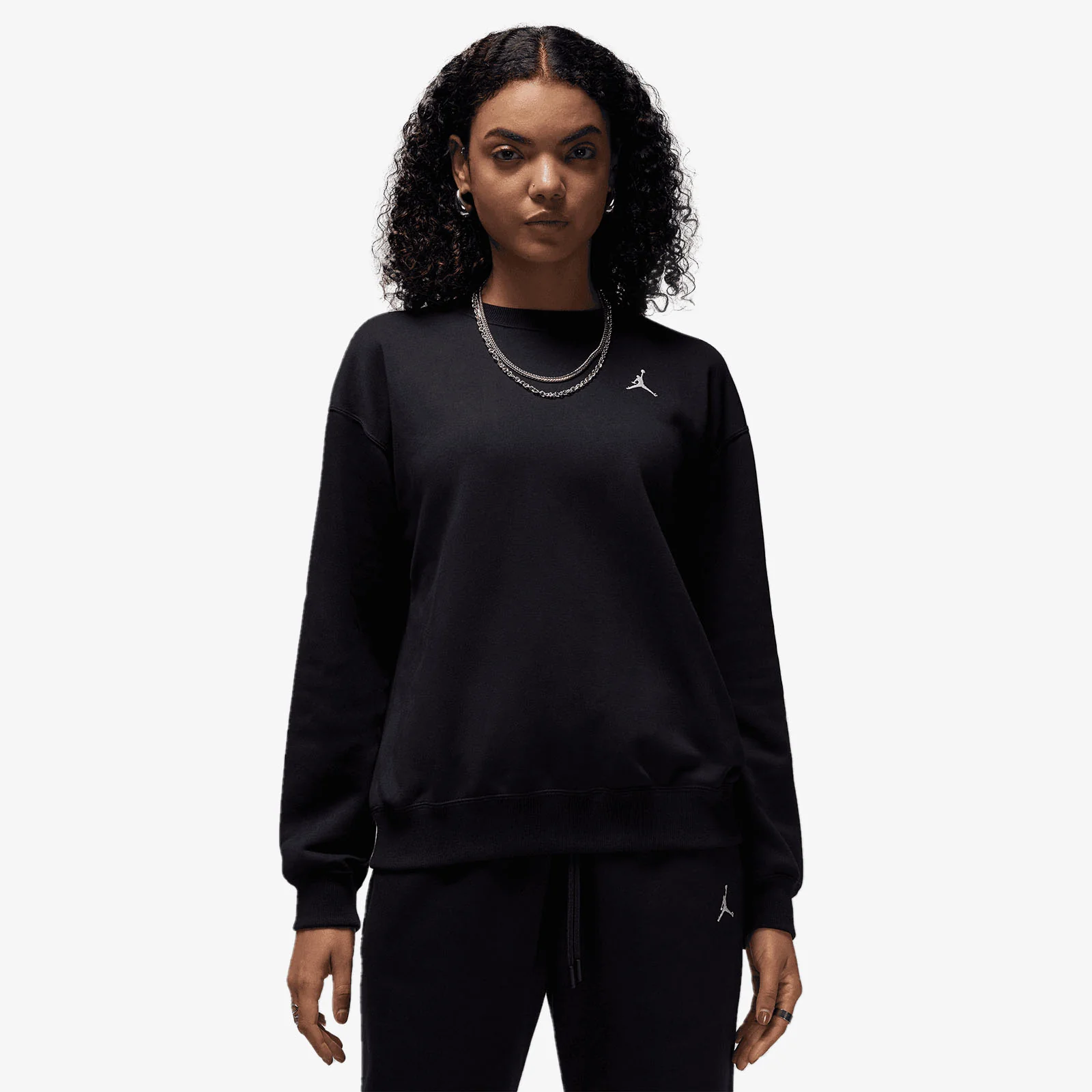 Women's Brooklyn French Terry Pullover Crewneck - Black