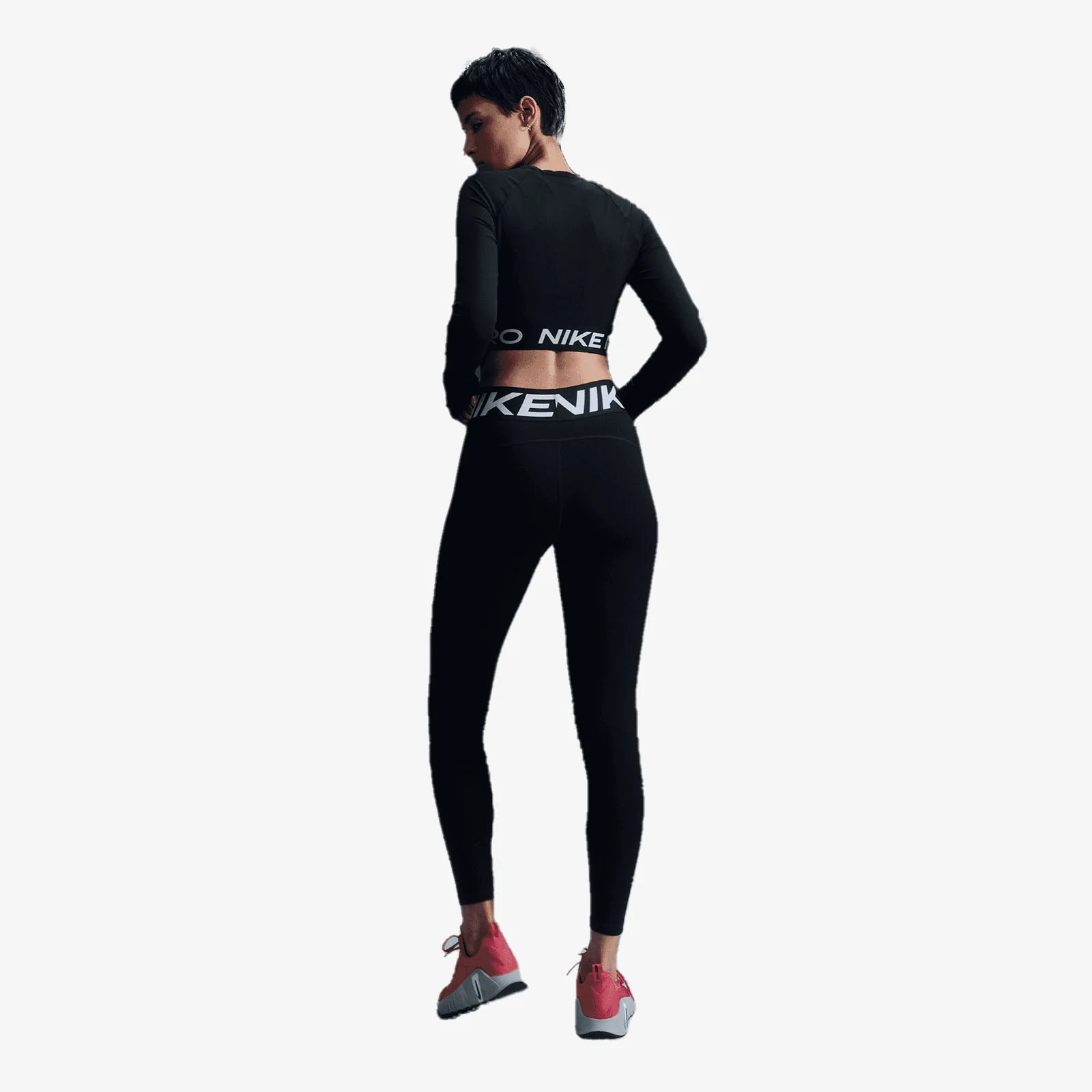 Women's Nike Pro Sculpt Hi-Waisted Leggings - Black - Image 2