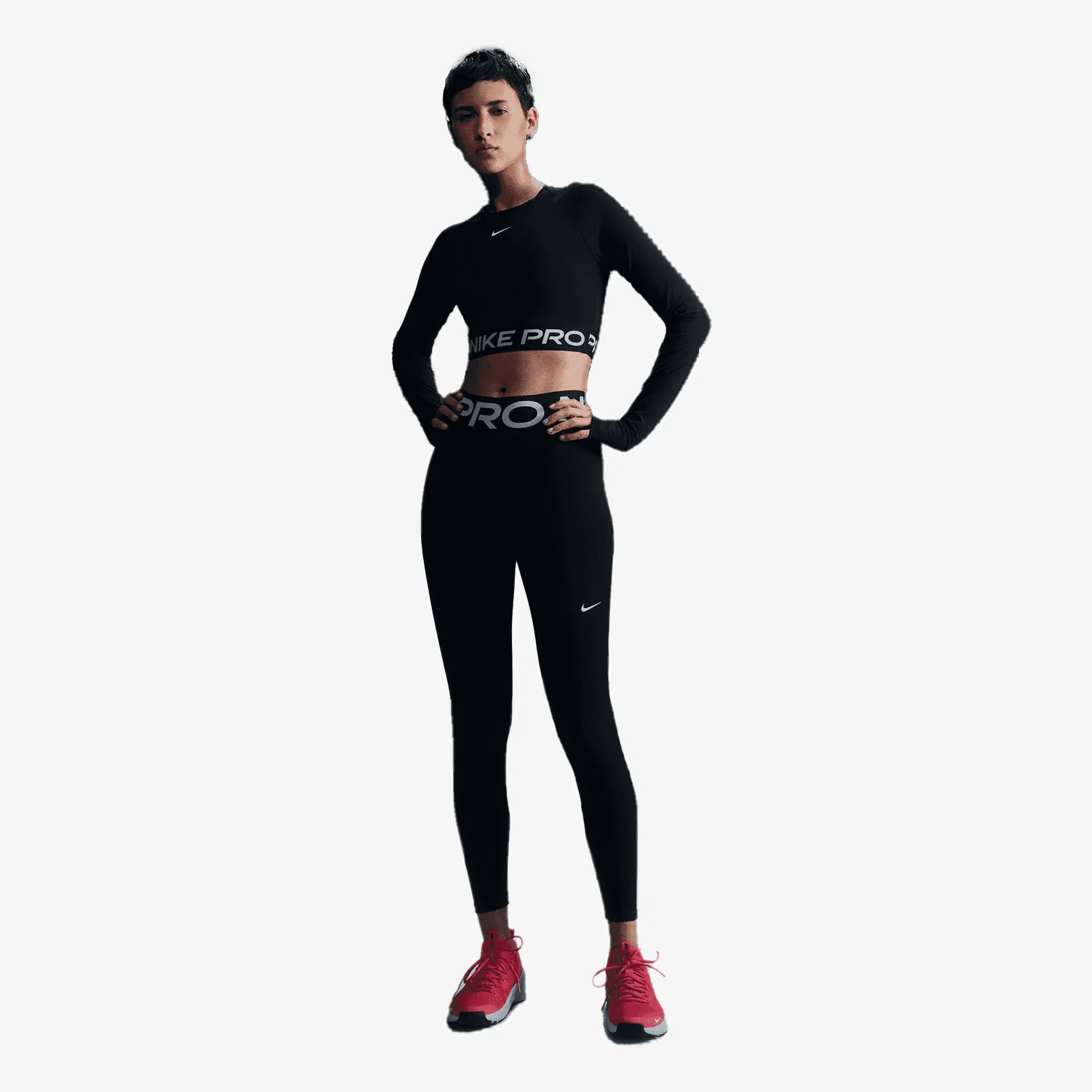 Women's Nike Pro Sculpt Hi-Waisted Leggings - Black - Image 3