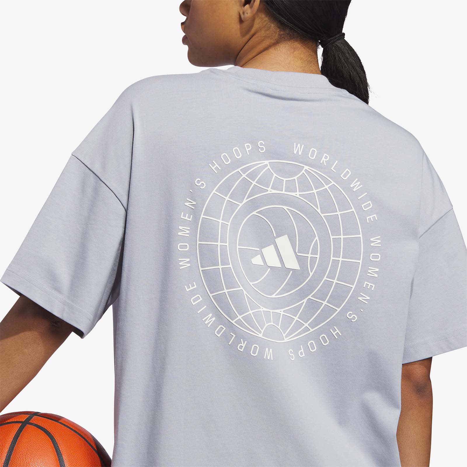 World Wide Hoops Graphic Tee - Grey - Image 2